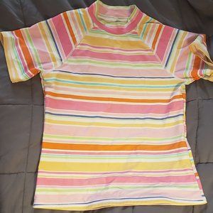 Lands’ End short sleeve swim shirt UPF 50+ pink